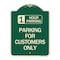 Signmission 1 Hour Parking Parking for Customers Heavy-Gauge Aluminum Sign, 24" x 18", G-1824-24651 A-DES-G-1824-24651 - alternate 1